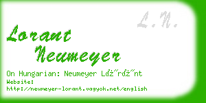 lorant neumeyer business card